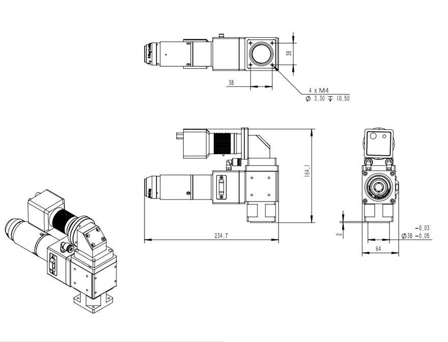 D30-F150 F款QBH振镜观察系统+显示屏